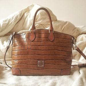 Vintage Dooney & Bourke Croc Embossed Satchel